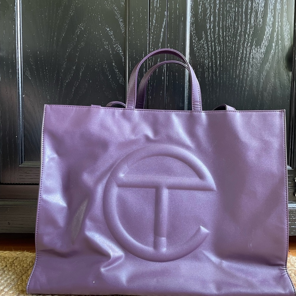 Telfar Large Shopper in Eggplant